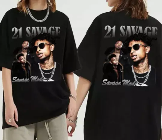 BUY NOW! 21 Savage Double Side Unisex All-Size T-shirt Gift For Family