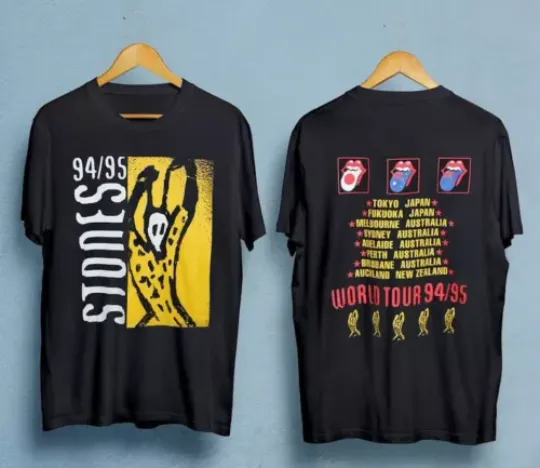 Vintage 90s Double Side The Rolling Stones 1994-95 Voodoo Lounge Tour Shirt, Ann