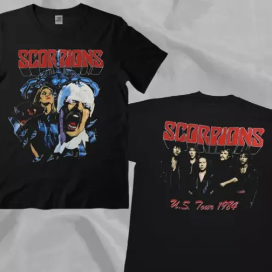 Vintage Scorpions Band 1984 US Tour Double Sided T-Shirt