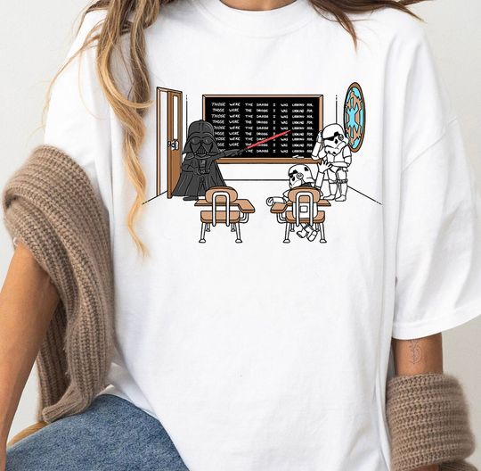 Star Wars Darth Vader Those Were The Droids Classroom Doodle Shirt