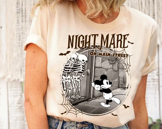Nightmare On Main Street Mickey In Skeleton, Silly Symphony The Skeleton Shirt