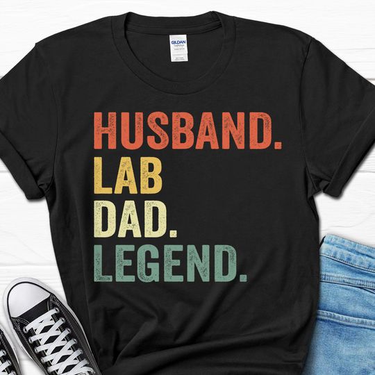 Husband Lab Dad Legend Shirt, Lab Dad Father's Day Gift