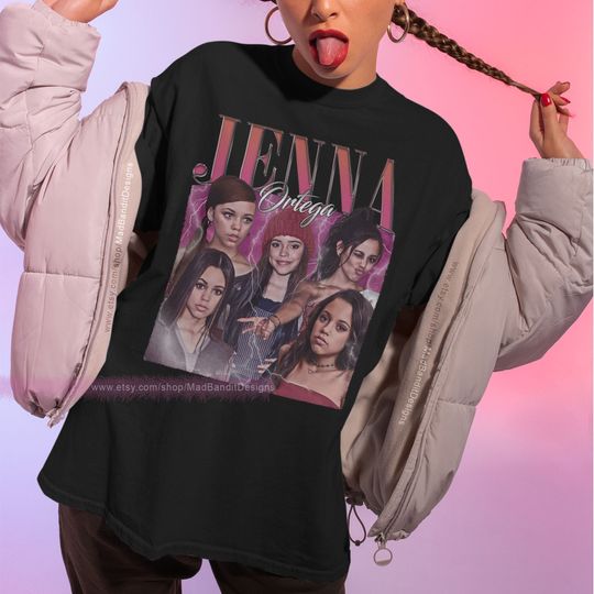 JENNA ORTEGA Vintage Shirt, Actress Jenna Ortega Merch Gift