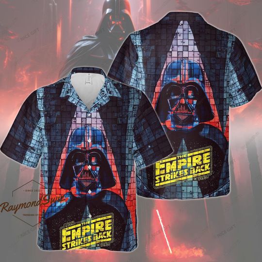 Star Wars Hawaiian Shirt, The Empire Strikes Back Shirt, Vintage Darth Vader Shirt, Darth Vader Button Shirt, Aloha Shirts Men