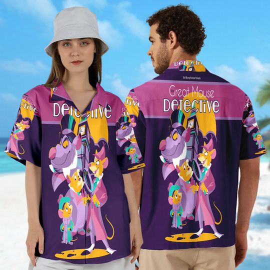 Mystery Movie Hawaii Shirt, Mouse Movie Button Up Shirt, Magic World Hawaiian Shirt, Funny Shirt Gift, Detective 3D All Over Print Shirt
