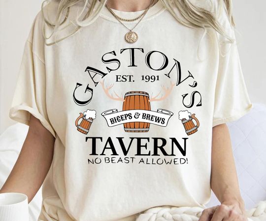 Disney Gaston's Tavern Since 1991 T-Shirt, Gastons Bar Shirt