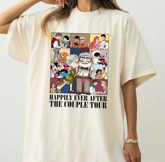Funny Happily Ever After The Couple Tour Shirt, Disney Couple Carl and Ellie
