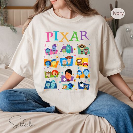 Disneyland Pixar Fest 2024 Shirt, Meet me at Pixar Pier Disney Pixar Characters T-shirt