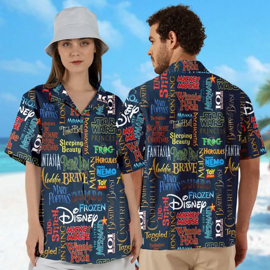 Classic Movie Name Line Up 3D All Over Printed Hawaiian Shirt, Colorful Hawaii Shirt For Women Men, Timeless Movie Inspired Shirt