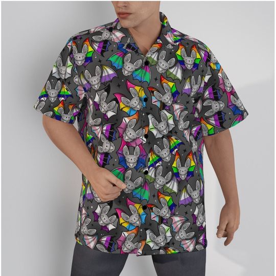 Pride Bats All-Over Print Men's Hawaiian Shirt