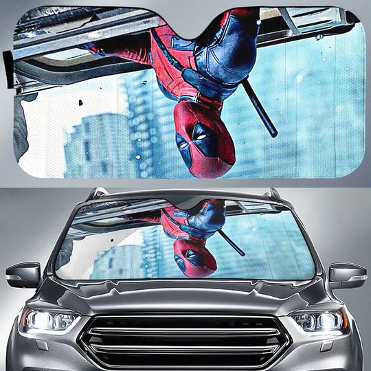 Deadpool Car Sun Shade | Deadpool 3 Movie Car Windshield | Avenger Superhero Car Decor