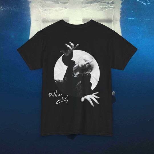Black Billie Eilish Silhouette and Signature Unisex T-shirt