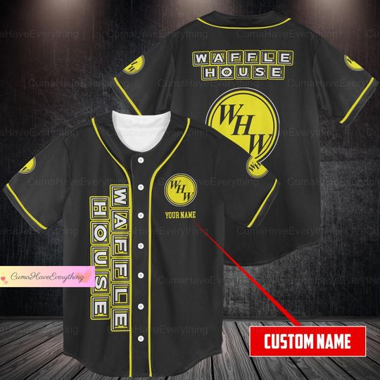 Custom Waffle House Baseball Jersey, Father's Day, Gift For Men