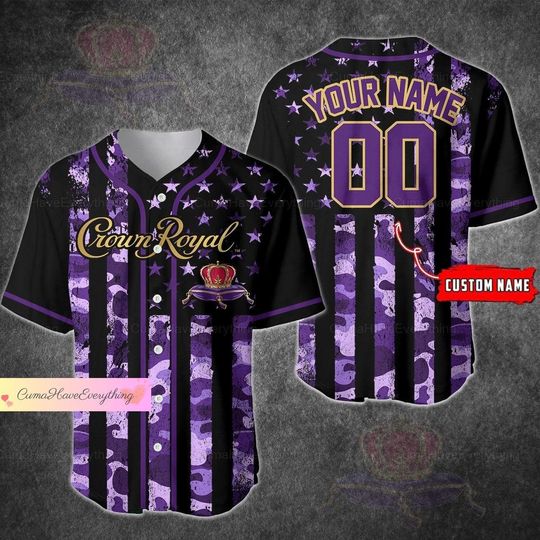 Crown Royal Baseball Jersey, Father's Day, Gift For Men