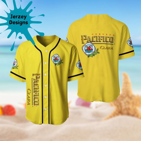 Pacifico 3D Baseball Jersey Shirt Summer Beach Gift For Men
