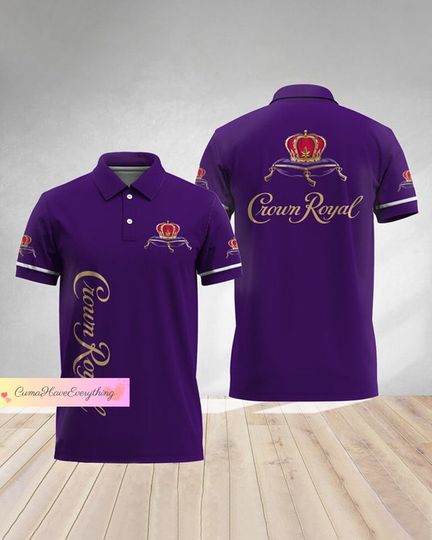 Crown Royal Polo Shirt, Men's Polo Shirt, Gift For Men, Dad Gift