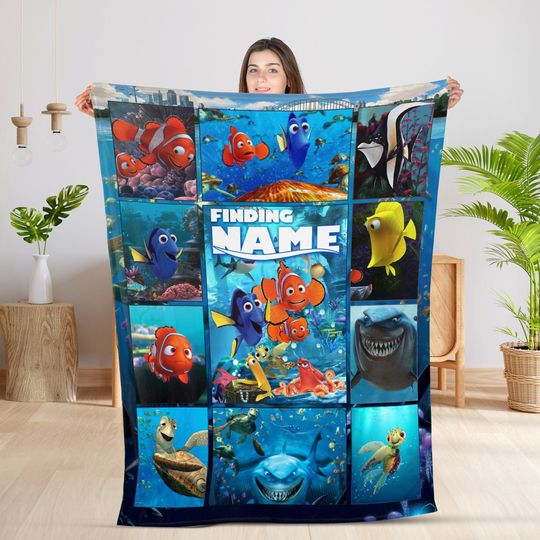 Finding Nemo Blanket Soft Gift, Bedding Nemo And Friends Blanket Decor, Nemo Dory Fleece Blanket