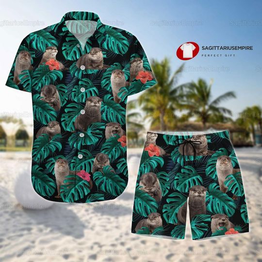 Otter Hawaiian Shirt And Shorts, Otter Hawaiian Shirt, Otter Beach Shorts