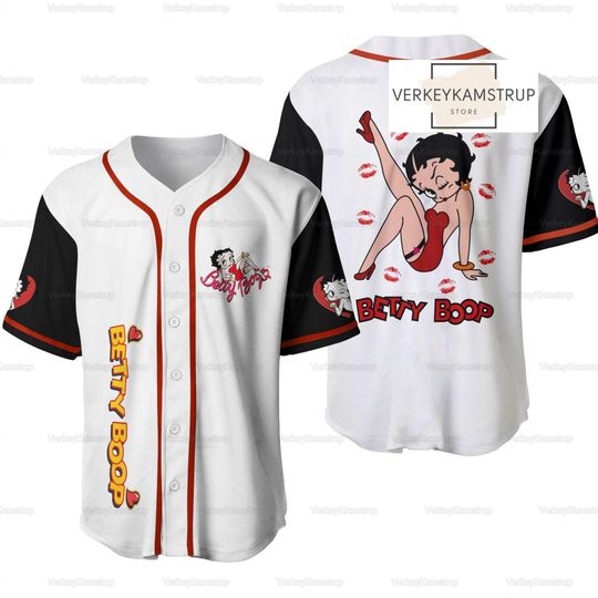 Sexy Betty Boop shirt, Betty Boop With Lips Baseball Jersey Shirt