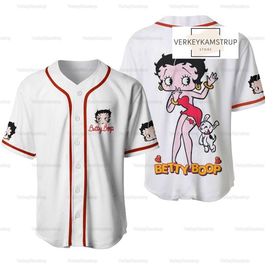Sexy Betty Boop Baseball Jersey Shirt, Betty Boop With Her Pudgy Shirt