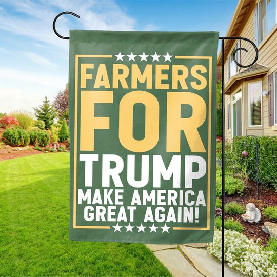 Farmers For Trump Garden Flag, MAGA Garden Flag, Election 2024