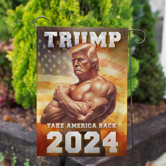 President Donald Trump 2024 Flag, Save America Again Garden Flag, 2024 Trump Flag