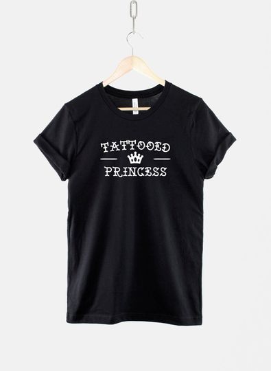 Tattooed Princess TShirt - Tattoo Goth Girl T-Shirt