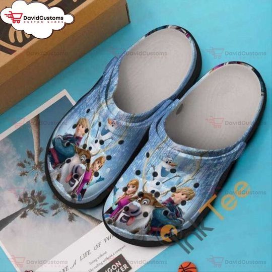 Frozen Cartoon Movie  Shoes Clogs Custom Name, Personalized Clogs, Design Your Own Clogs