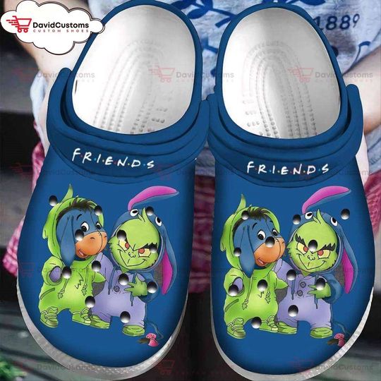Friends funny character And Eeyore Classic Clogs Shoes, Personalized Your Name Clogs