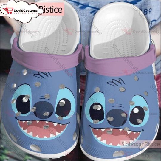 Exclusive Stitch & Angel Custom Personalized Disney , Personalized Your Name Clogs