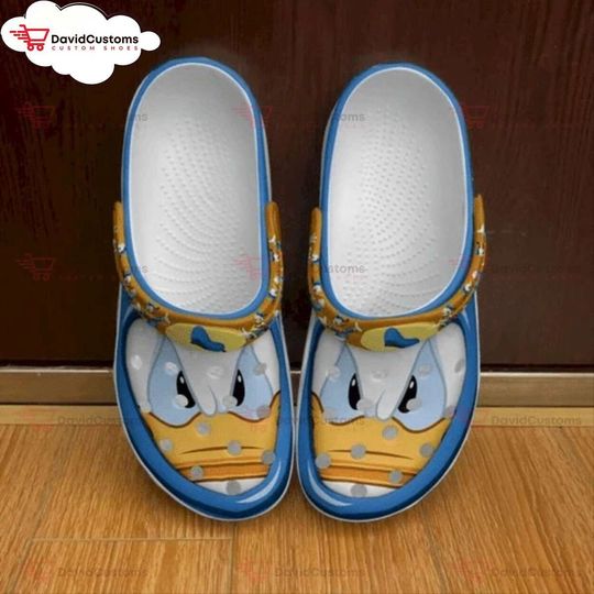 Donald Duck Disney's Quack Design Comfort Clog Shoes Unique Art, Personalized Your Name Clogs