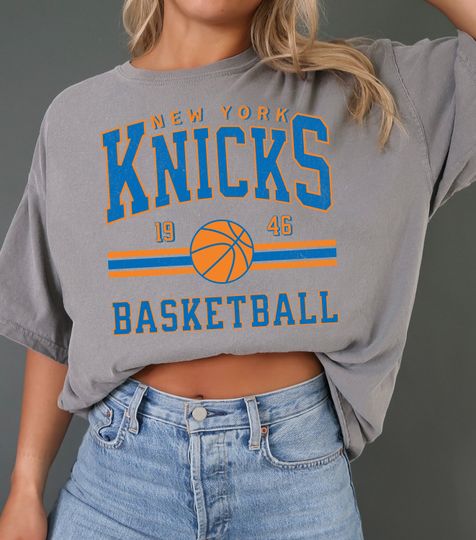 Knicks New York Basketball Vintage Comfort Colors Unisex, NBA Fans T-shirt