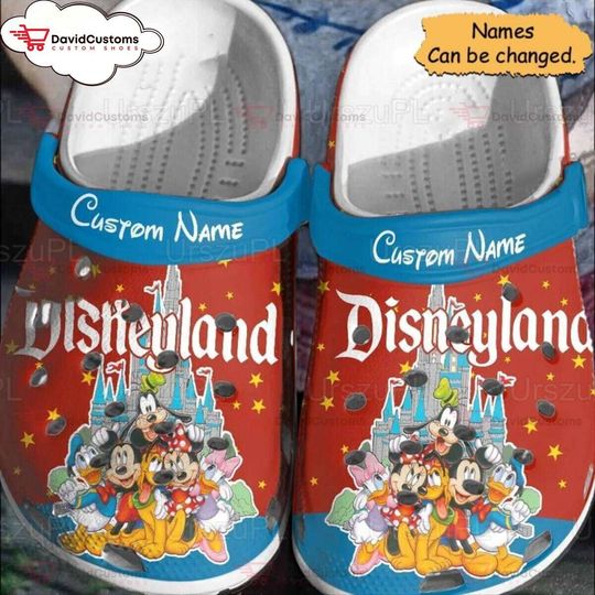 Disneyland Inspired Mickey Cute Clogs Perfect Unisex Summer Sandal Fun, Personalized Your Name Clogs