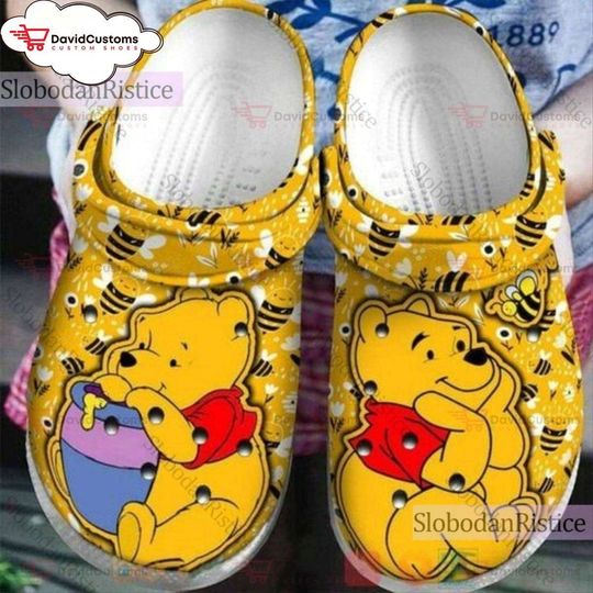 Disney Winnie Pooh Custom Slip On Clogs Personalized Your Name Clogs