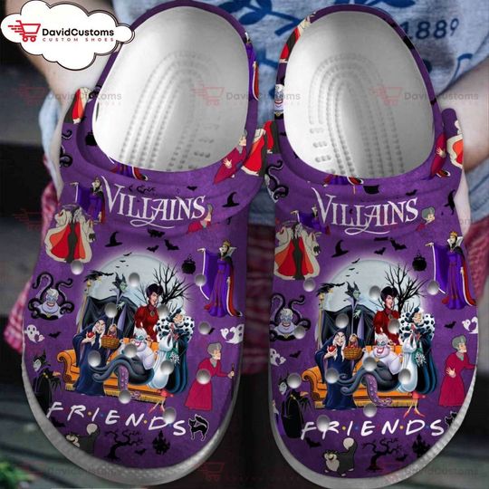 Disney Villains Cartoon Lovers Comfortable Clogs Shoes Personalized Your Name Clogs
