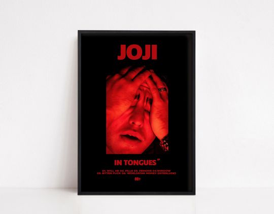 Joji 'In Tongues' Poster - Will He - Worldstar Money - Joji Wall Art - Joji Poster - Joji Fan Gift