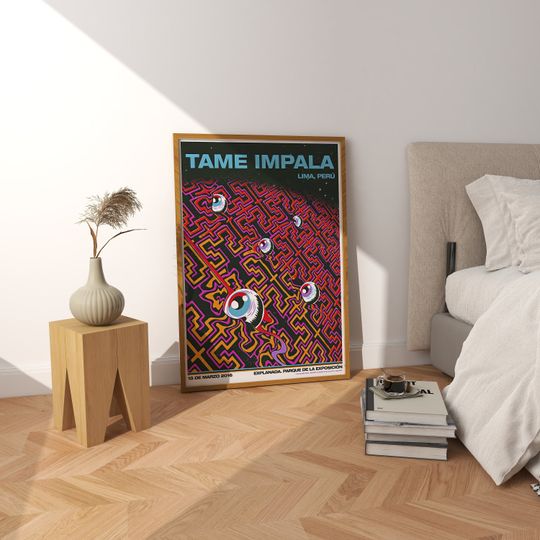 Tame Impala Poster - Currents Album - Music Poster - Room Decor - Retro Poster