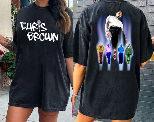 Chris Brown 2 Shirt, Chris Breezy 11 11 11:11 Concert Tour Shirt, Chris Brown Double Sided T-Shirt