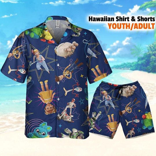Disney Toy Story Go To Infinity And Beyond, Toy Story Hawaii Shirt, Disney Aloha Shorts