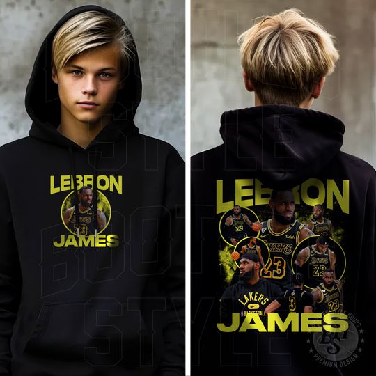 LeBron James Hooded Sweatshirt for Youth Boys Girls 90s