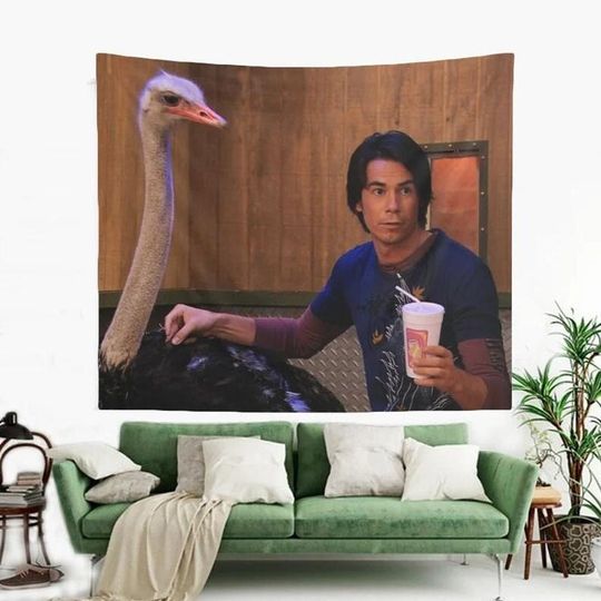 Ostrich Tapestry Funny Meme Tapestry Spencer Shay Meme Wall Hanging Tapestries