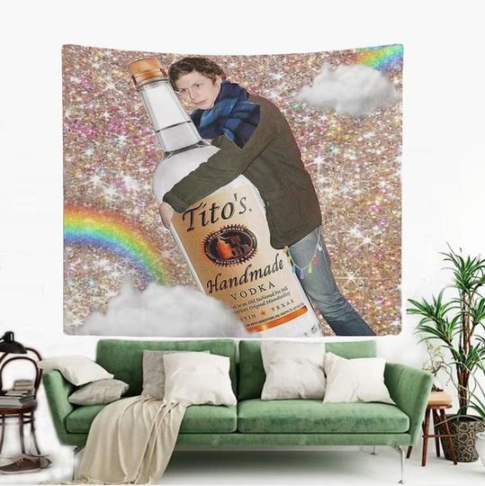 Funny Meme Tapestry Wall Hanging Glitter Michael Cera Tapestries Wall Flag