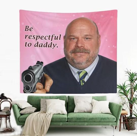 Bertram Jessie Funny Wall Tapestry Pink Funny Meme Tapestry, Wall Flag Home Bedroom College Living Room
