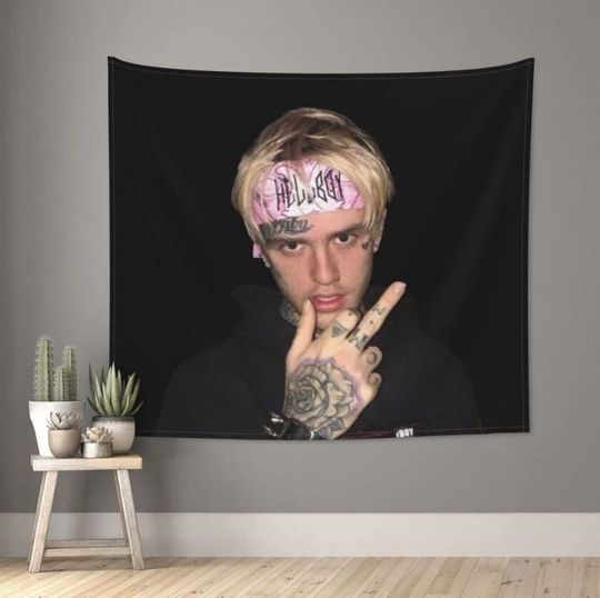 Lil Peep Picture Tapestry Colorful Polyester Wall Hanging Home Decor Table Cover Psychedelic Wall Tapestry