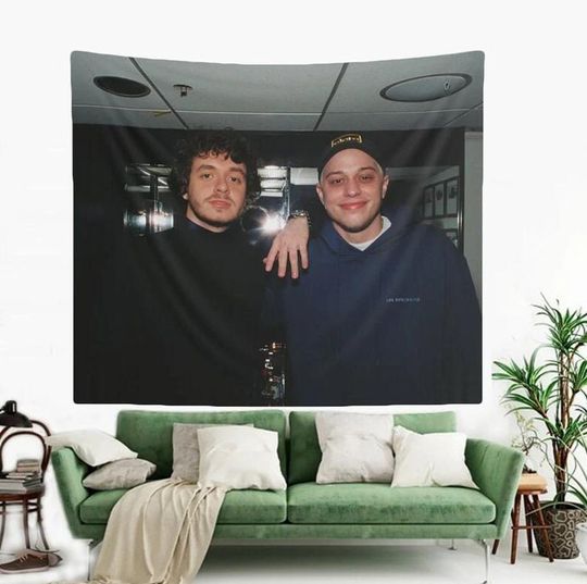 Funny Tapestry J Harlo and Pete Davidson Tapestry Wall Hanging Art Home Bedroom College Room Hostel Dorm Party Decor Wall Flag