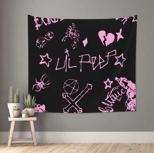 Exit Life Lil Peep Tapestry Hippie Fabric Wall Hanging Room Decor Curtain Witchcraft Wall Tapestry