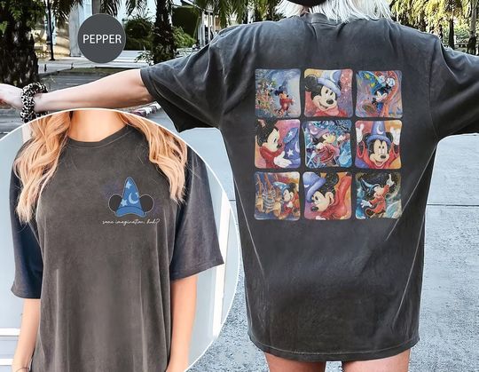 Two-sided Walt Disney Fantasia  Shirt, Fantasia Mickey Shirt, Sorcerer Mickey Shirt
