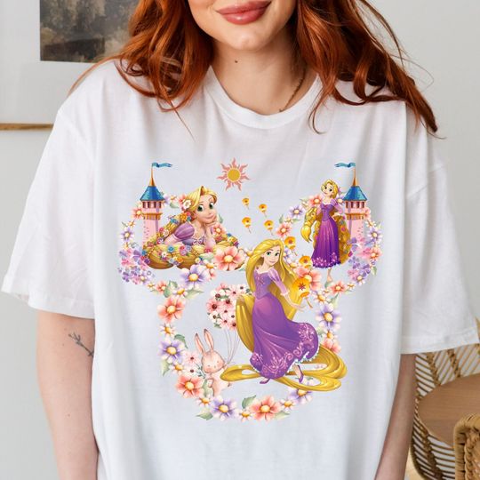 Disney Rapunzel Tangled Movie Floral Shirt