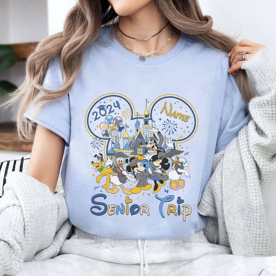 Custom Mickey and Friends Graduate Shirt, Disneyland Graduation 2024 Shirt