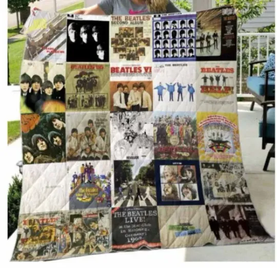 The Beatles Quilt Blanket, Gift For Family, Home Decor